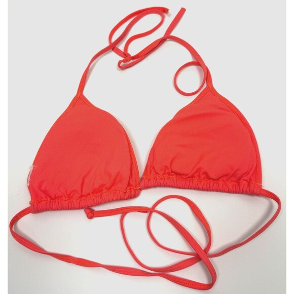 Eidon Orange Triangle Bikini Top XL Halter Swimwear Surf Minimalist Swim Bright - Picture 2 of 2